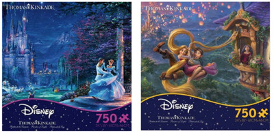 Ceaco Thomas Kinkade The Disney Collection Tangled & Cinderella