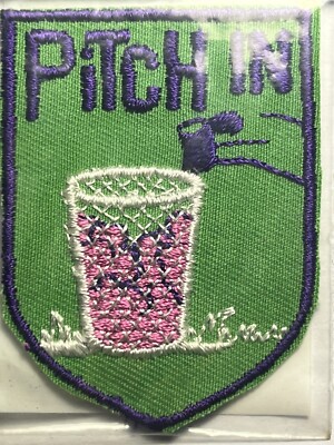 PITCH IN Patch Reminder to Not Litter and Pick Up Your Trash