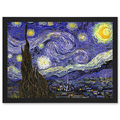 Vincent Van Gogh Starry Night 1888 Old Master Painting A4 Framed Wall Art Print