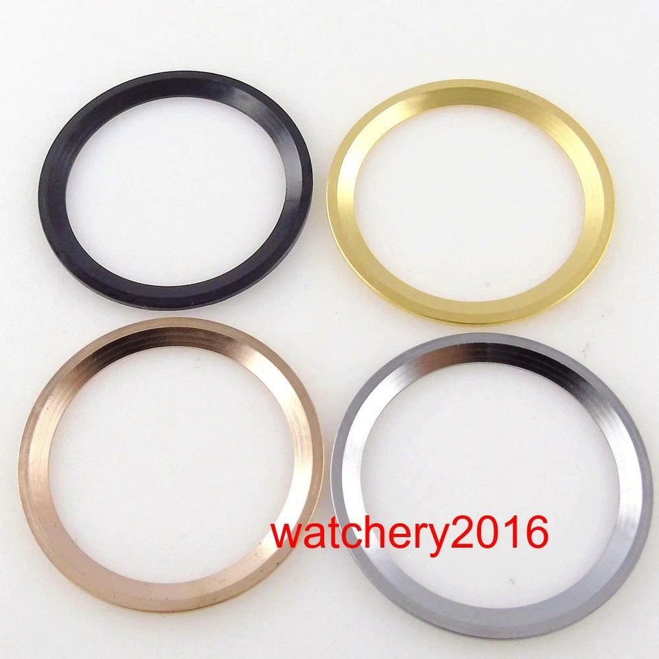 38mm Watch Bezel Insert Silver Black Rose Gold Fit 40mm GMT Automatic mens watch - Image 2 of 4