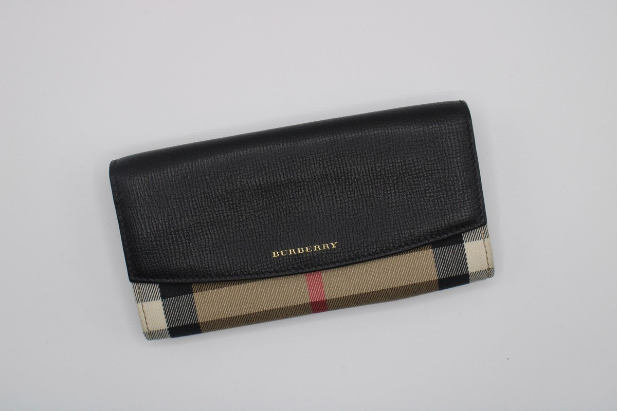 NWOT - Burberry Nova Check Leather Wallet | eBay