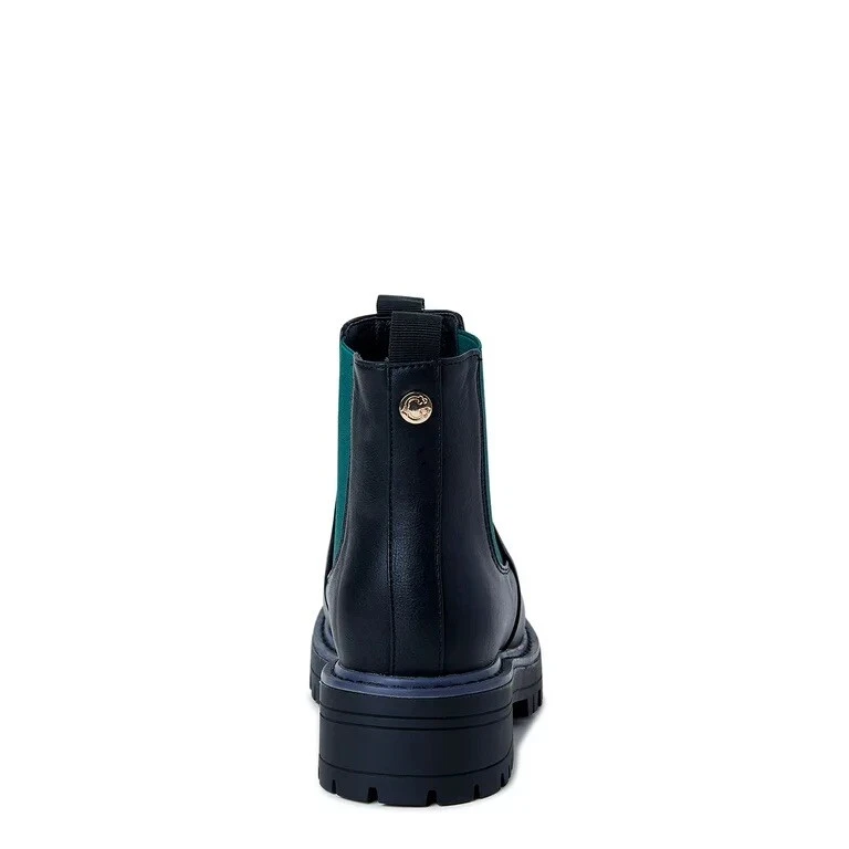 C. Wonder女式Color Block切尔西靴黑色/绿色8M — 第 4/4 张图片