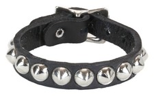 Studded One Row 3/8" UK Conical Stud Punk Bracelet Goth Fetish Thrash Metal