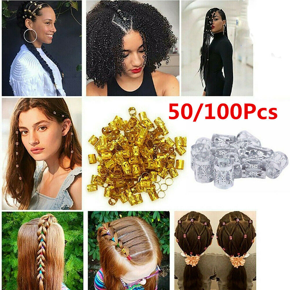 100pcs Hair Jewelry Braid Rings Cuffs Pendants Dreadlocks Beads Accessories  UK
