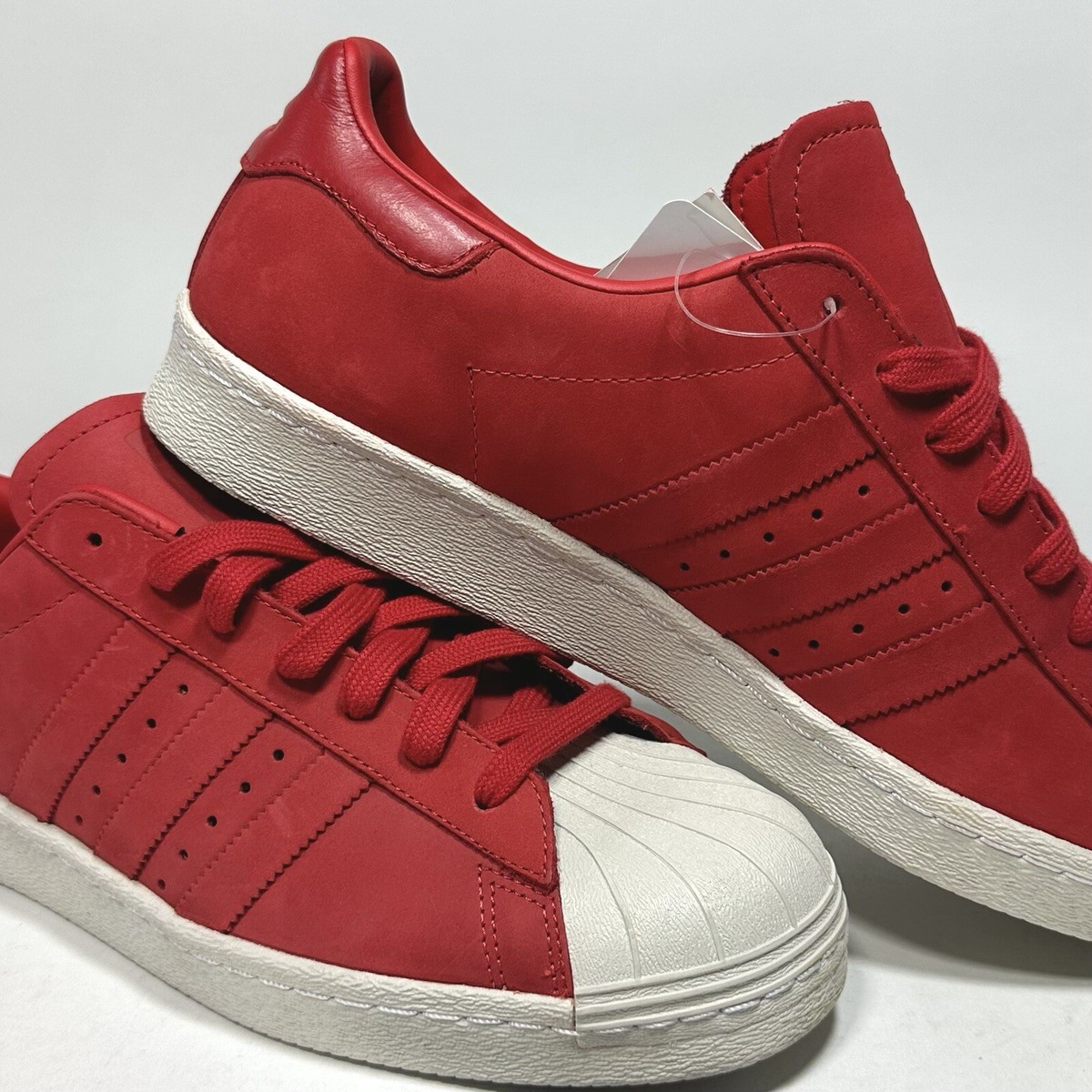 Mens Shoes Adidas Superstar 80s Red Suede Sneaker Adidas Superstar