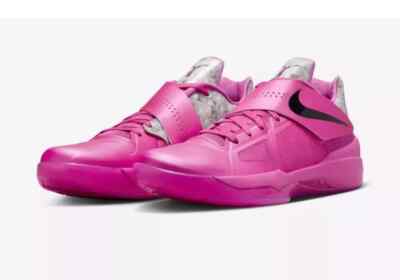 Nike Zoom KD4 2024 Aunt Pearl HF9098-600 Pink In Hand sz 13