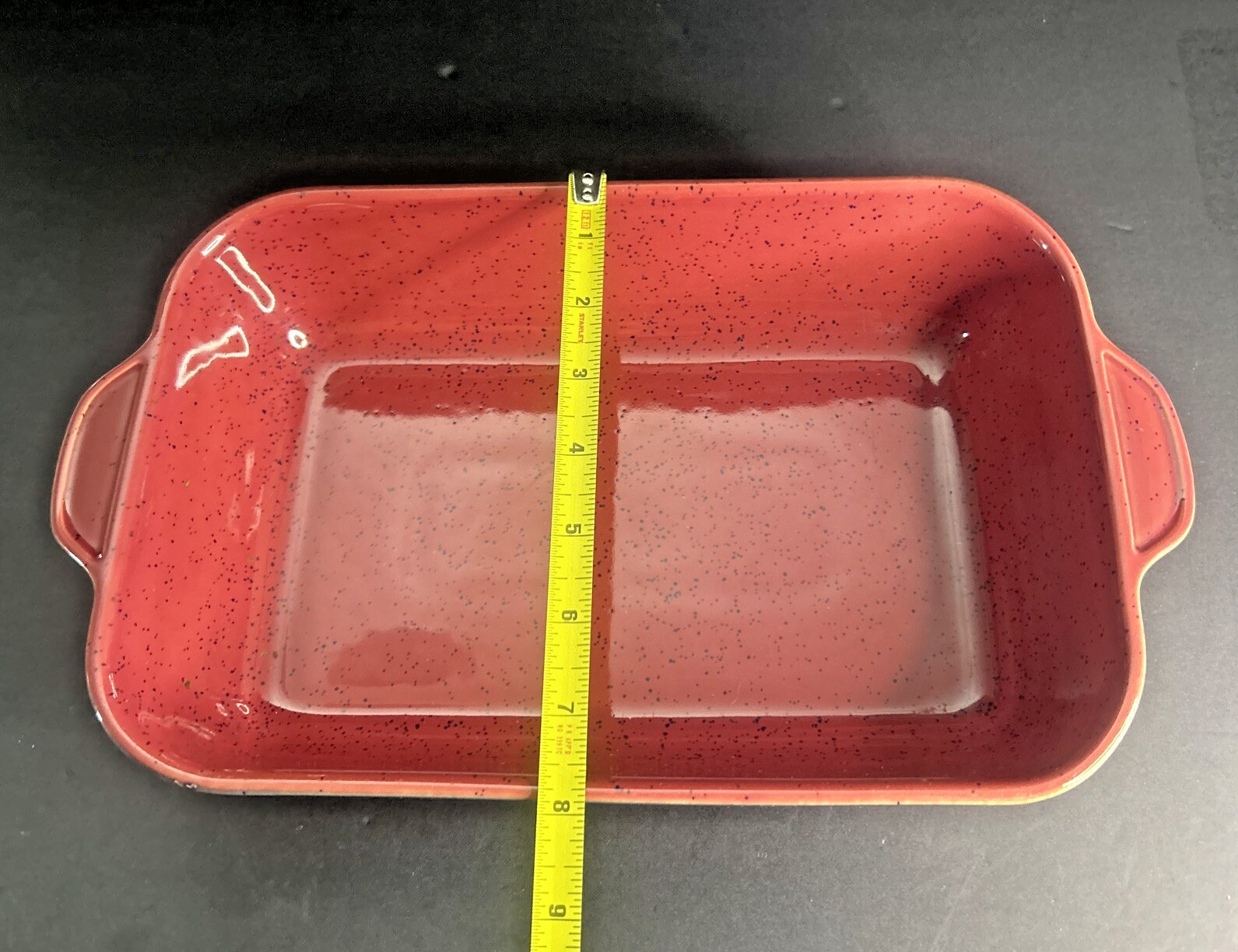 Denby Harlequin Baker Lasagna Rectangular Red Blue 13" England EXCELLENT