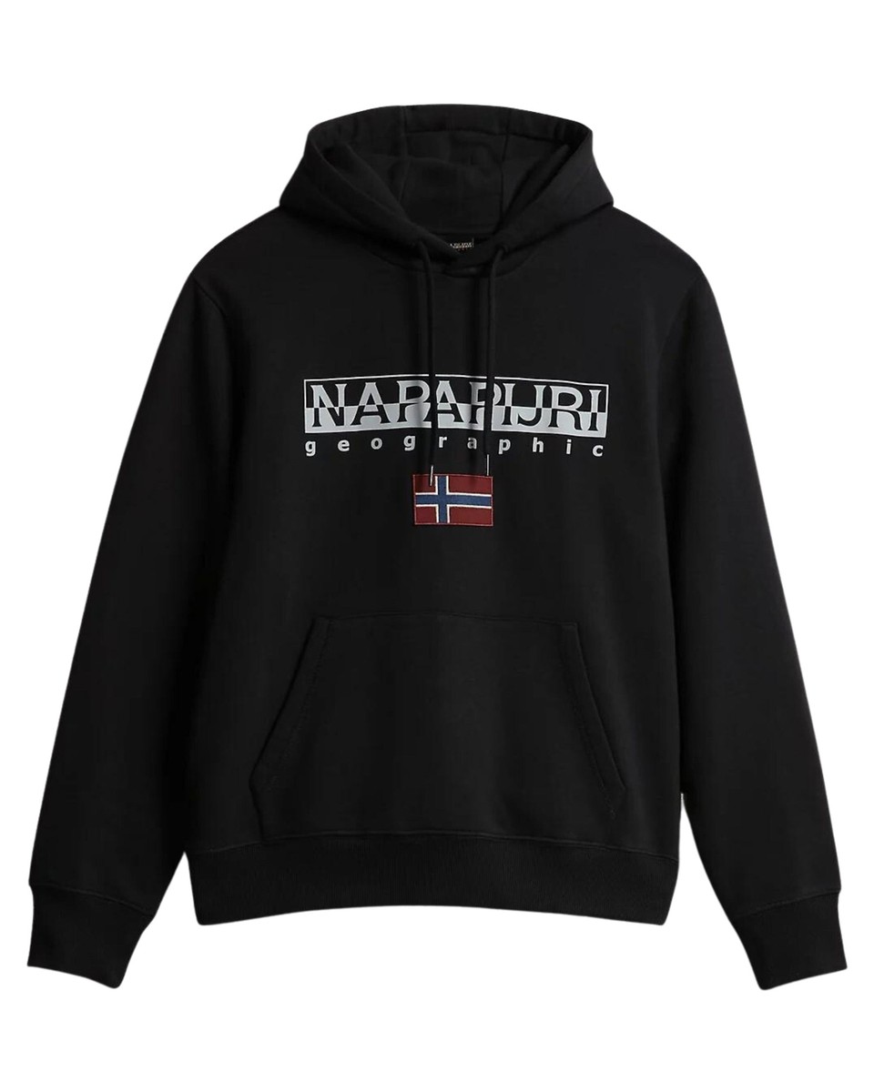 Sweatshirt Napapijri Hoodie Man Cotton Black 13307399-L UK