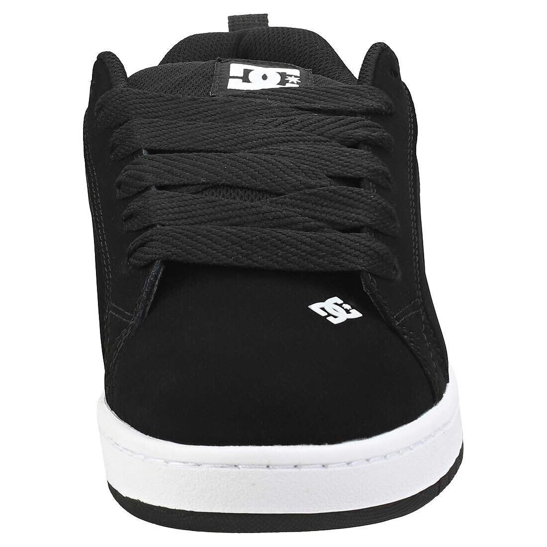 dc court graffik all black skate shoes