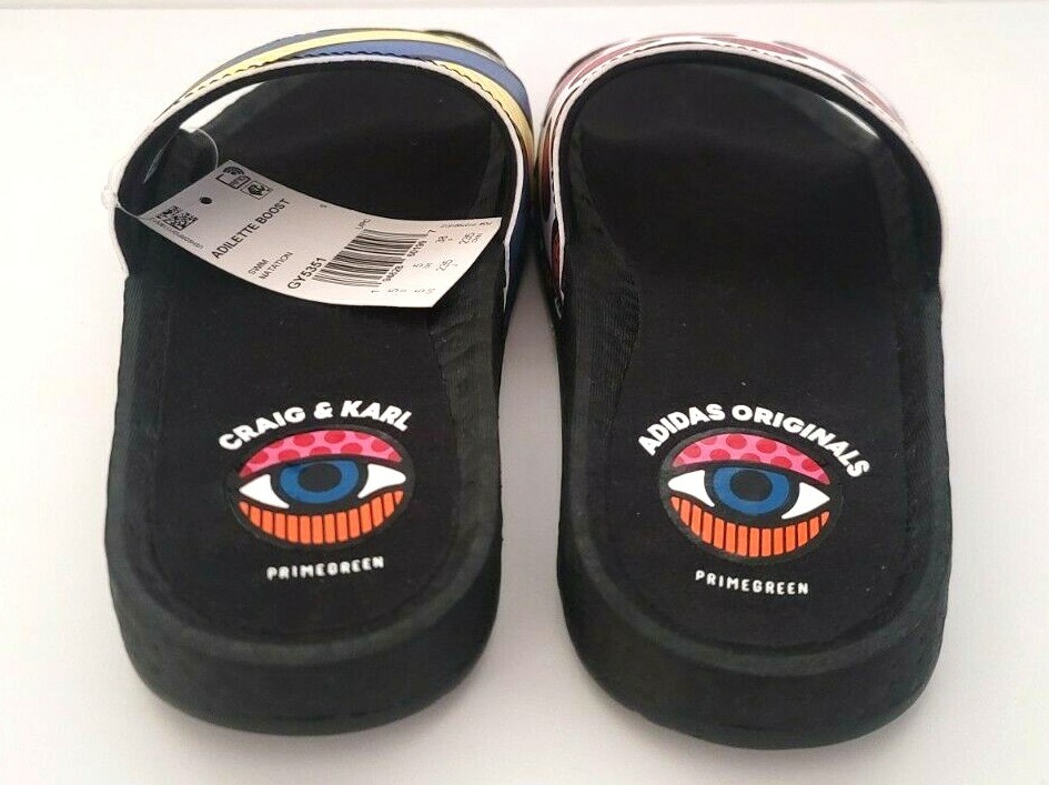 NEW MENS ADIDAS CRAIG & KARL ADILETTE BOOST ORIGINALS SLIDES  display picture 1
