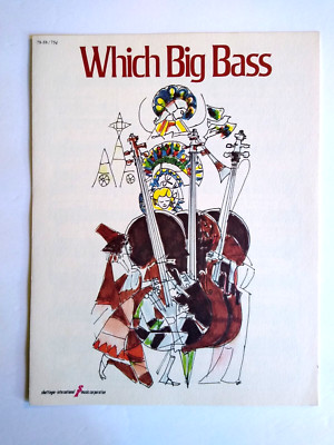 Sheet Music Which Big Bass Kenneth Forster Vintage 1977 Pop Art Graphics SI Corp