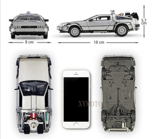 Welly 1/24 Back to the future I II III Time machine Delorean Diecast Car model - Picture 6 of 12
