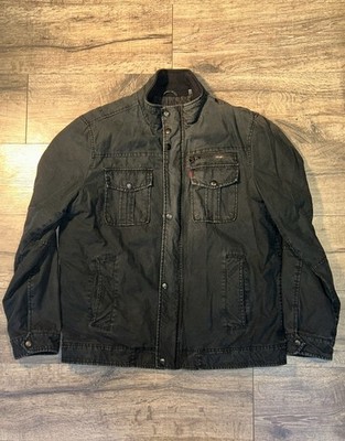Y2K Levi's black denim jacket with quilted lining