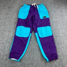 Urban Outfitters Track Pants Colorblock Windbreaker Purple Teal Medium Retro Ski