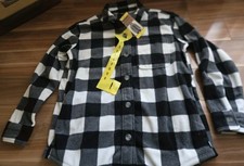 NWT Eddie Bauer Womens Button Down Jacket Shacket Shirt Microfleece S Plaid
