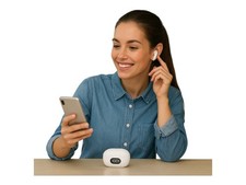 Muze by Vivitar Vibrance True Wireless Earbuds w/ Digital LED Display Case White