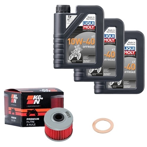 K&N ÖLfilter Set Limol 10W-40 Off. 3L FüR Adly / Herchee Hurricane 500 S Bj.2012-image