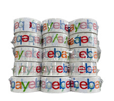 EBAY PACKAGING TAPE COLOR LOGO PACK OF SIX ROLLS 2  x 75 YARDS