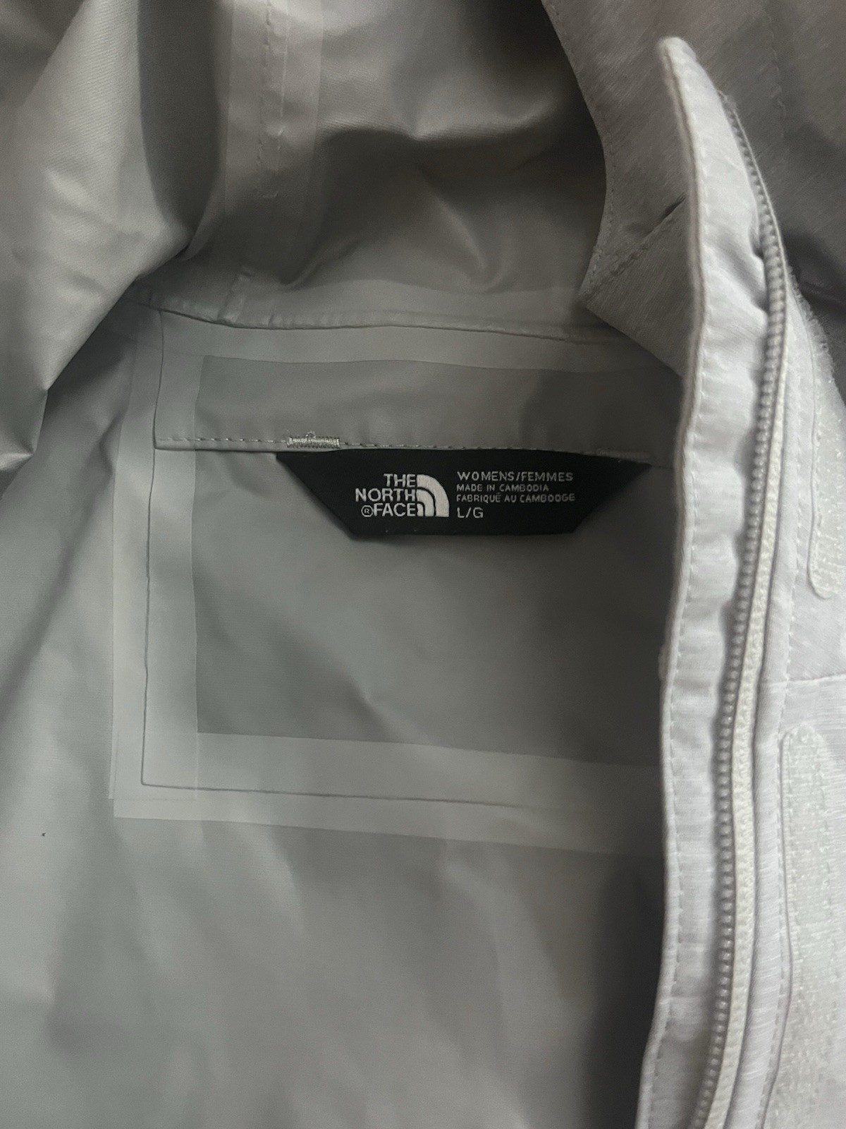 North Face Shell Rain Jacket EUC Large Grey - image 3