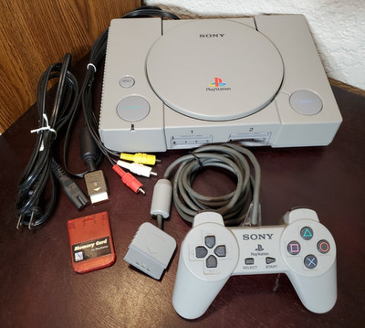 Sony PlayStation 1 PSX Video Game Console - With Power AV Controller & Mem Card