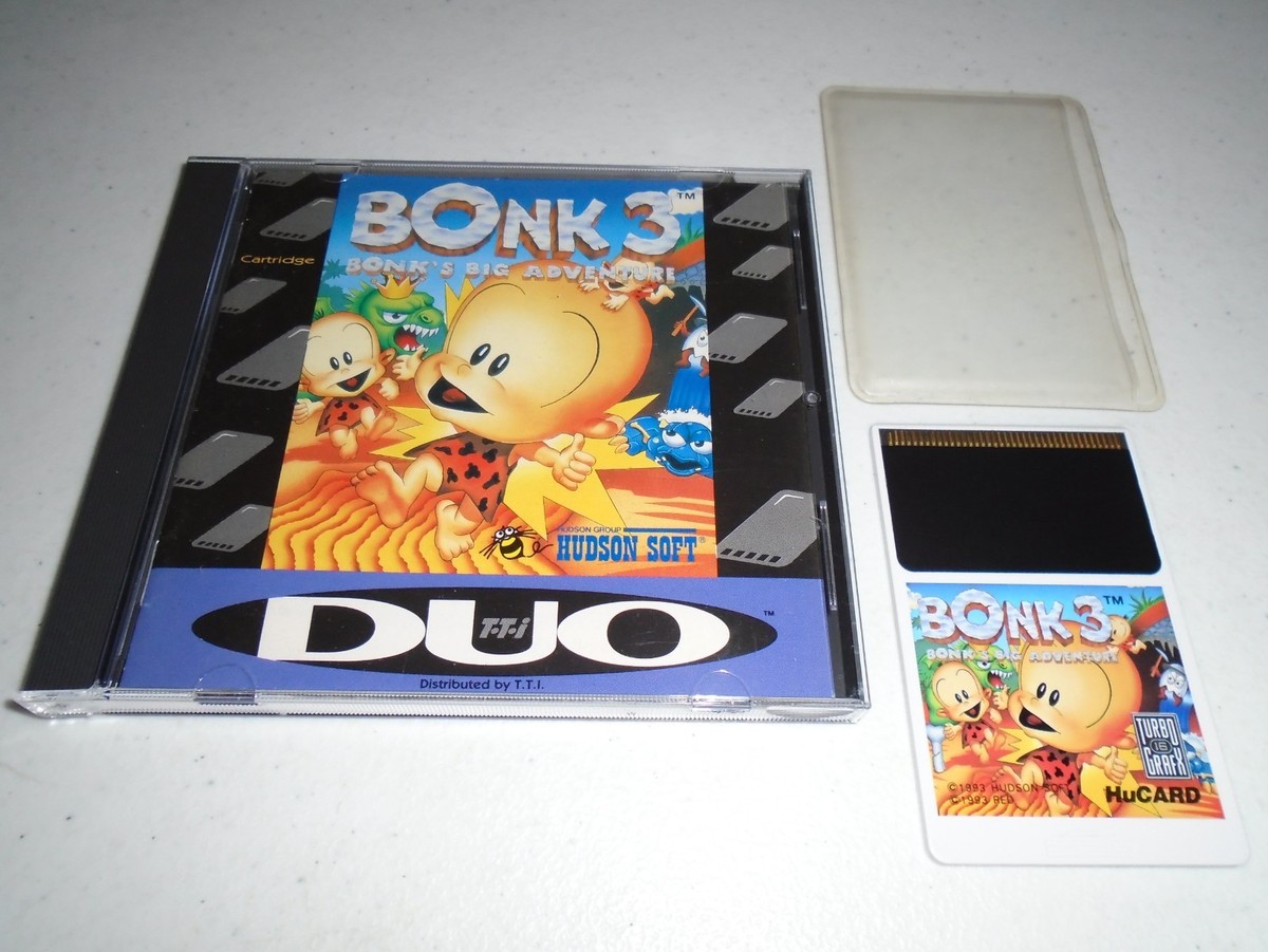 Bonk 3: Bonk's Big Adventure game w/ manual USA Authentic (NEC