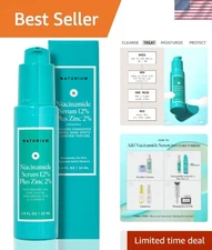 Anti-Aging Niacinamide Serum 12% + Zinc 2% - Hydrating & Pore Minimizing, 1 oz