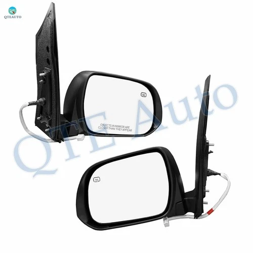 LH-RH Power Heated Manual Folding View Mirrors To 2013-2017 Toyota Sienna Pair 2