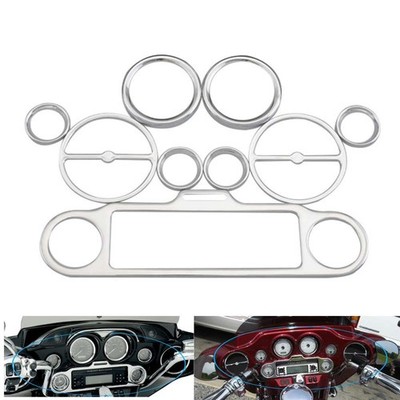 Chrome Inner Fairing Gauge Speaker Trim Cover For Harley Electra Street Glide