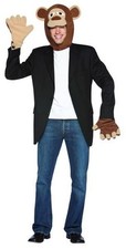 Animal Brown Monkey Costume Kit Adult Standard