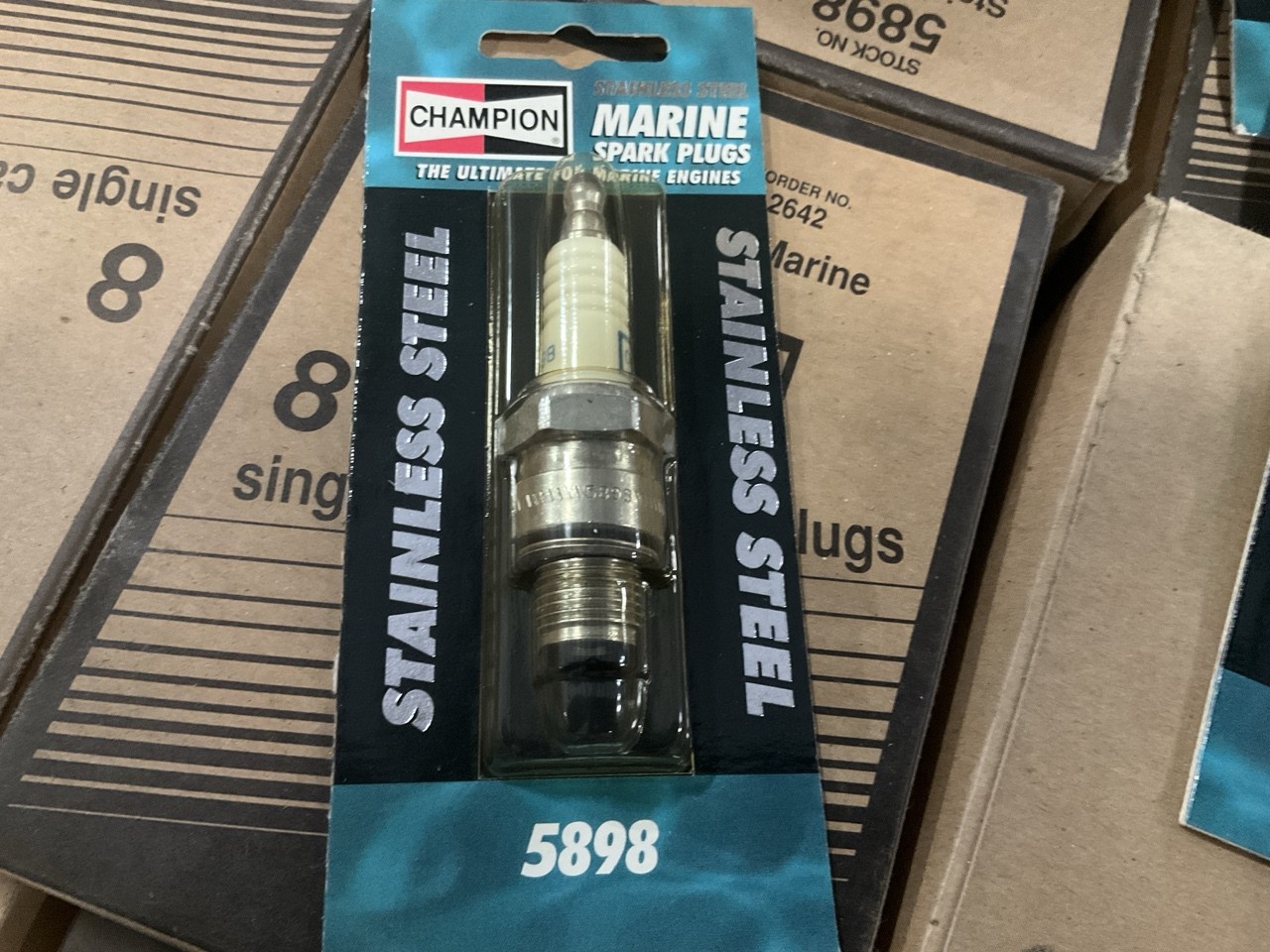Wholesale Lot Of 4,965 Champion 5898 Stainless Steel Marine Spark Plugs