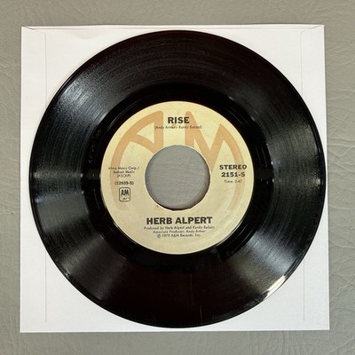 Vintage Herb Alpert - Rise / Aranjuez 7'' 45 rpm Vinyl Single 1979 A&M Records