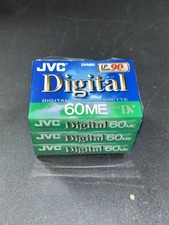 3 JVC Mini DV Digital Video Cassettes 60ME DVM60 New Sealed 60/90 Min Tapes