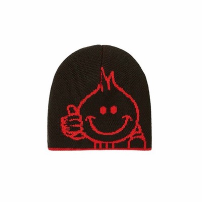 Palace SS26 World Industries Reverso Nein Cuff Beanie Fire Red