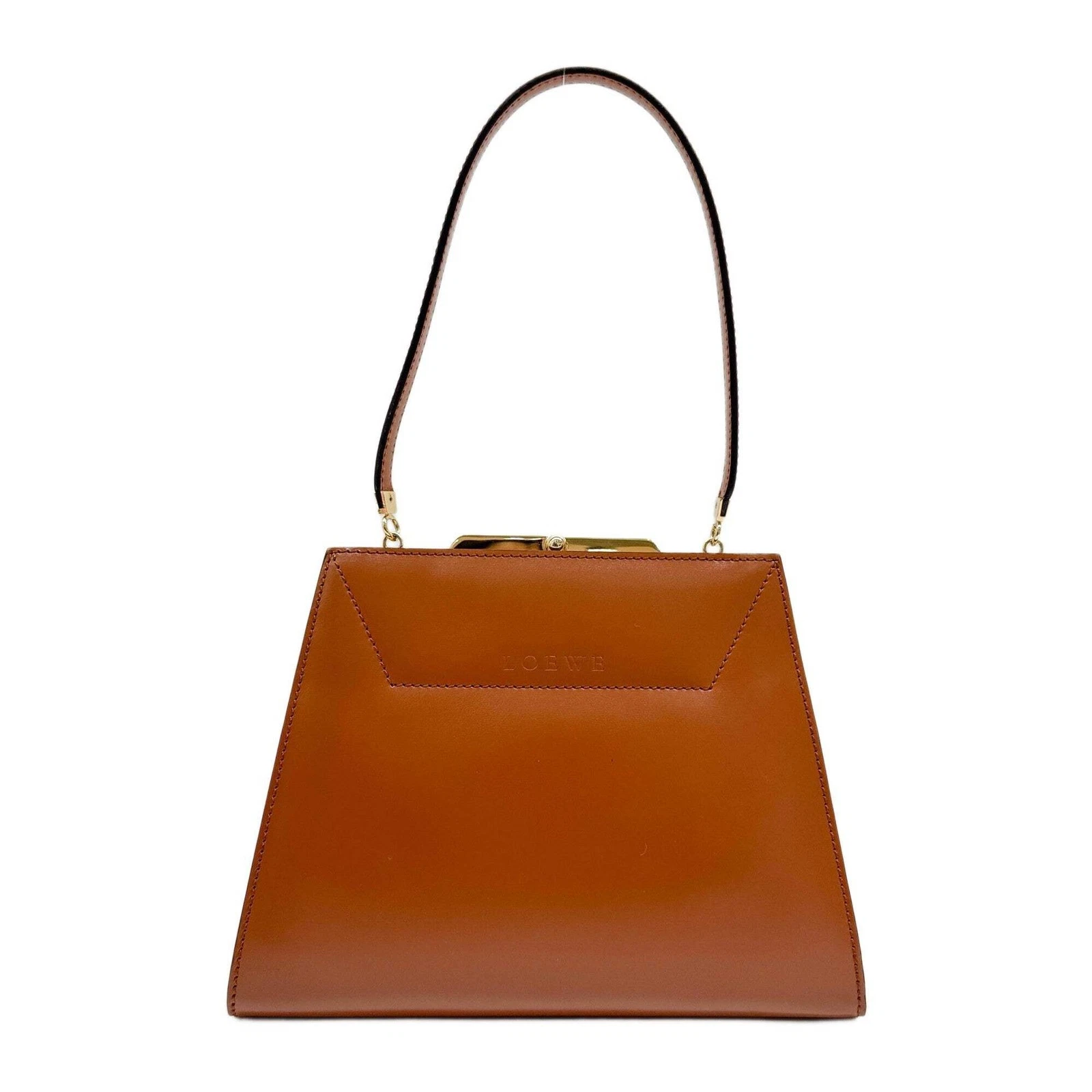 Loewe — LOEWE Trapezoid Caramel Brown Leather Hand Bag