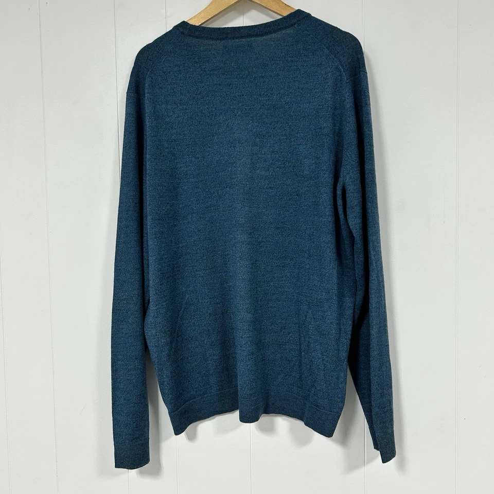 APT 9 Men’s XXL Teal Merino Wool Blend Sweater Modern Luxe Crewneck Ultra Soft - Image 4 of 4