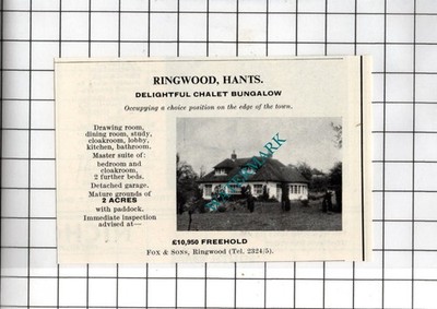 Ringwood Hampshire - 1967 SMALL House Advert