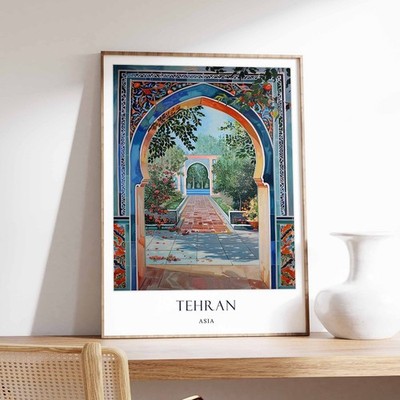9_Teheran Poster, Islamisches Dekor, Islamische Kunst, Nahöstliche Kunst, Teheran Geschenk, Te