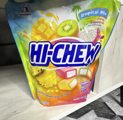 Morinaga Hi-Chew Tropical Mix Gummy Bag Pineapple Mango Kiwi Dragonfruit 12.7oz
