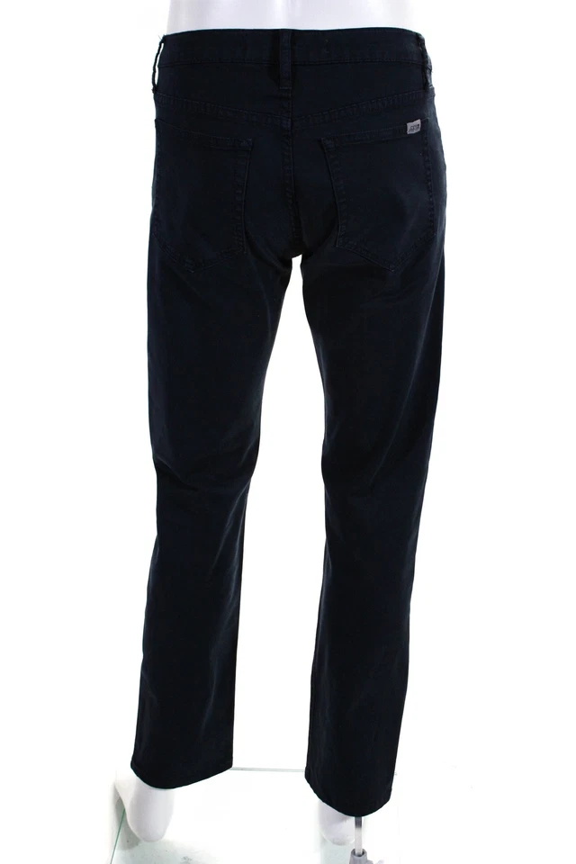 Joes Mens Buttoned Zipped Straight Leg Slip-On Casual Pants Navy Size EUR30 - Image 3 of 4