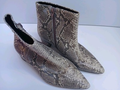 Corso Como Freen Snake Print Leather Pointed Women Booties Shoes 6.5M 