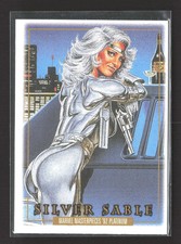 2024 SkyBox Marvel Masterpieces '92 Platinum Leather #81 Silver Sable