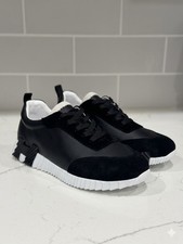 Zapatillas Hermès Bouncing Negras Blancas Para Hombre Talla 10 EE. UU. 44 UE Con Bolsa para el Polvo