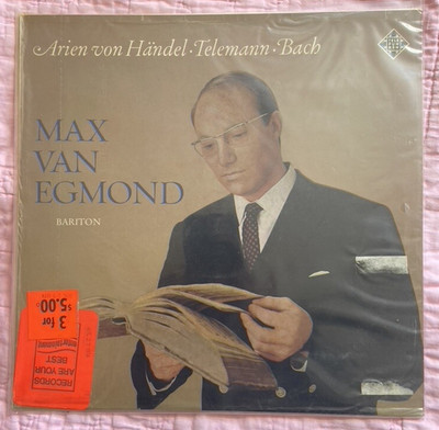 MAX VAN EGMOND * ARIEN VON HÄNDEL, TELEMANN UND BACH + TELEFUNKEN SLT-43101 * EX
