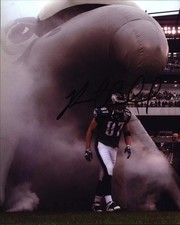Brent Celek signed NFL football 8x10 photo W/Cert Autographed 02
