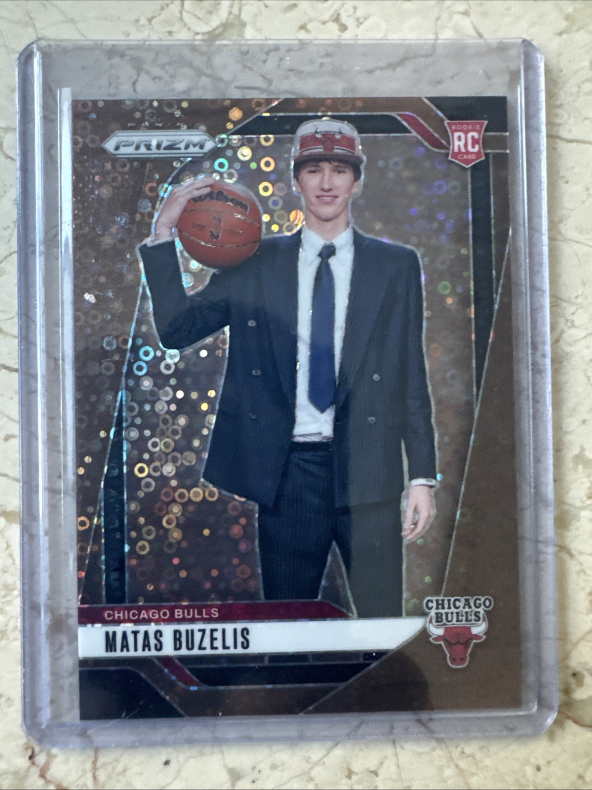 2024-25 Prizm Fast Break #252 Bulls Matas Buzelis Variation Bronze Prizm RC 1/20