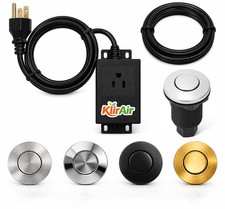 Garbage Disposal Air Switch Kit Stainless Steel Brushed Polished Button
