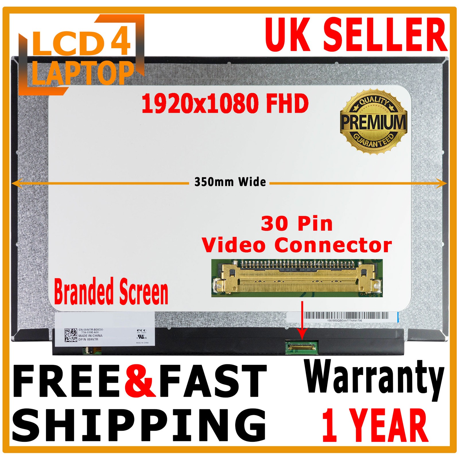 Replacement For Dell Inspiron 15 3511 Laptop 15.6"" LED LCD FHD IPS Screen