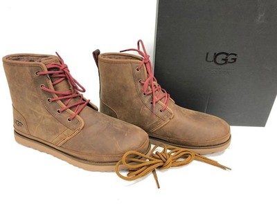 UGG Harkley Waterproof Lace Up Boot 1017238 Grizzly Brown Men's Size M5/ W7
