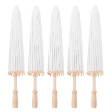 5 Pcs Chinese Japanese Oiled Paper Umbrella Hand Painted Parasol