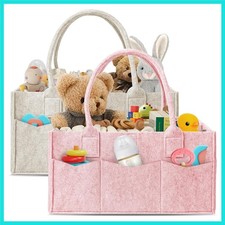 2-Pack Diaper Caddy Organizer - Nursery Storage Bin  Car Organizer for Diape...